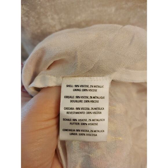 NWOT Rococo Sand Paola Halter Cutout Metallic Ruffle Maxi Dress $445 Medium - Picture 9 of 10